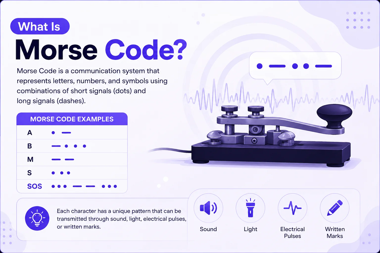 What Is Morse Code? Dot and dash structure for letters and numbers